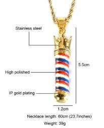 Barber Pole Gold Necklace